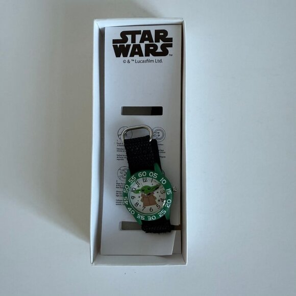 NWT - Star Wars The Mandalorian Kids' Plastic Time Teacher Analog Quartz - Picture 3 of 13